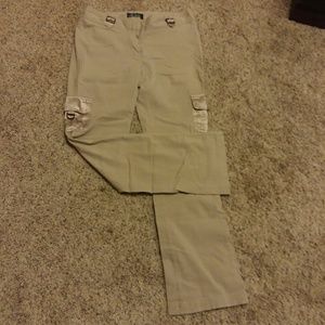 City Streets Satin Pocket Stretchy Cargo Pants